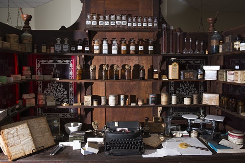 Antique pharmaceutical desk
