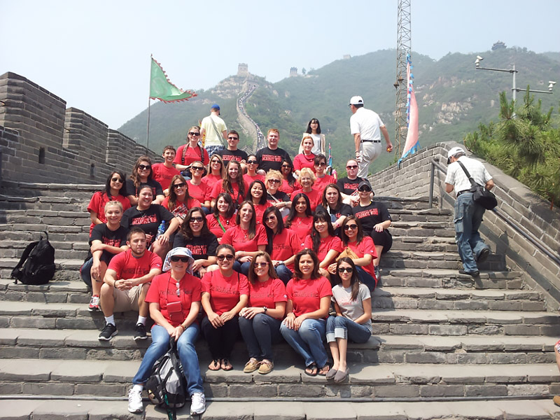 UIW students on Great Wall of China 2012