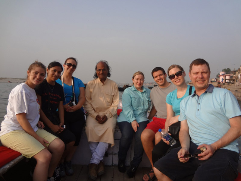 UIW students on a boat in India 2013